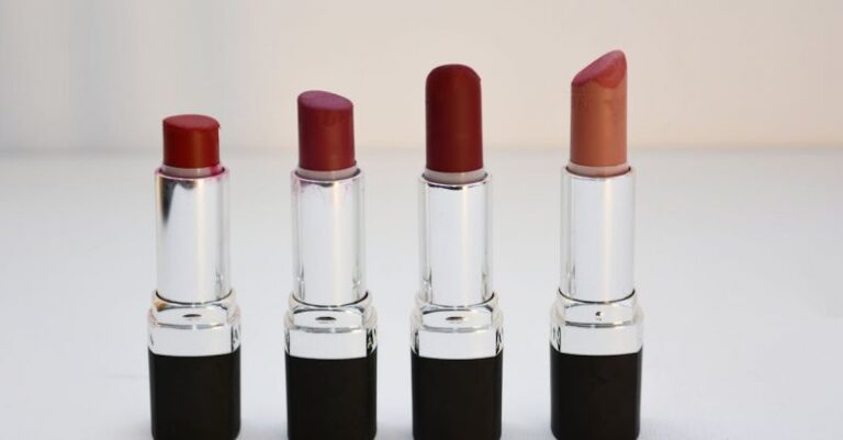 Lipsticks - Four Aligned Assorted-color Lipsticks