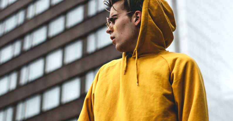 Hoodies - Photography of Guy Wearing Yellow Hoodie